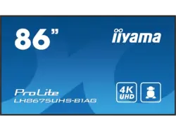 iiyama ProLite LH8675UHS-B1AG 85.6 Zoll professionelles Quer- und Hochformat Digital Signage Display mit 4K UHD-Auflösung; Digital Signage-Display