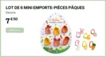 Alice Délice Lot de 6 mini emporte-pièces en plastique Pâques - au 02.04.2025