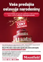 Mountfield Va&scaron;a predajňa oslavuje narodeniny &ndash; do 30.03.2025