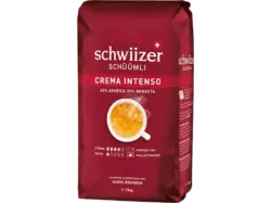 Schwiizer Schüümli Kaffeebohnen Crema Intenso (1 kg, Kompatibles System: Kaffeevollautomaten)