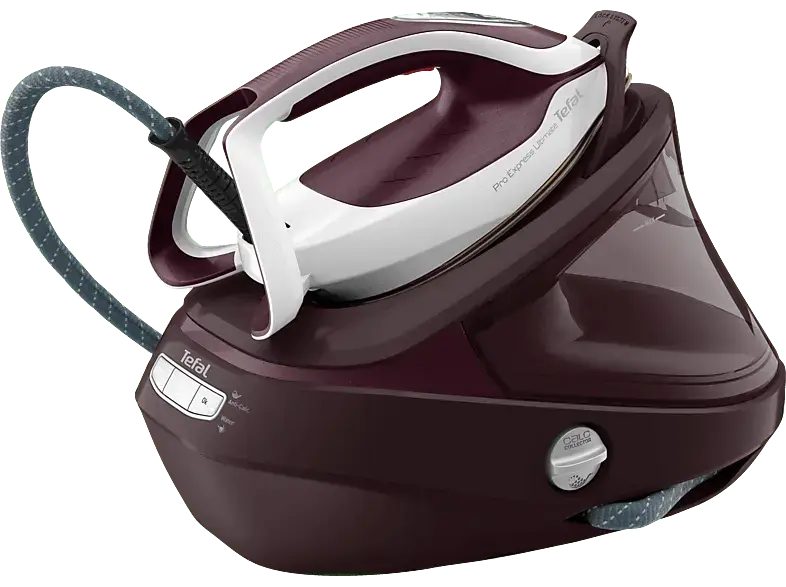 Tefal GV 9721 Pro Express Ultimate II Dampfbügelstation (7,9 bar, 3000 Watt, 1,2 l Wassertank, Weiß/metallic Weinrot)