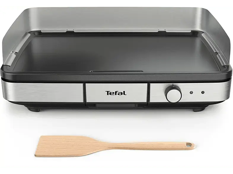 Tefal Maxi Plancha Tischgrill (für bis zu 12 Personen) Tischgrill, Silber (2300 Watt)