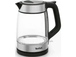 Tefal KI6058 Glas-Wasserkocher (Silber, 1.7 l, 2200 Watt)