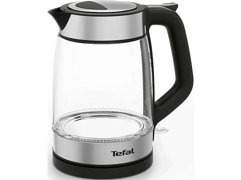 Tefal KI6058 Glas-Wasserkocher (Silber, 1.7 l, 2200 Watt)