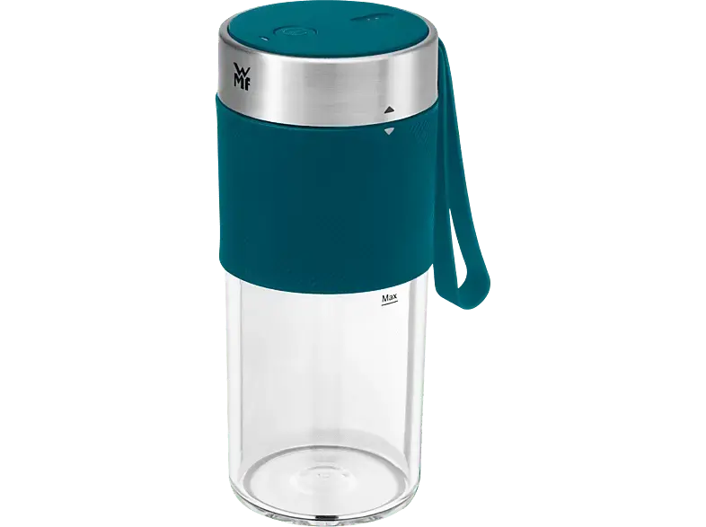 WMF KÜCHENminis Mix on the go, Wiederaufladbarer Akku Smoothie-Mixer (Petrol, 300 ml)