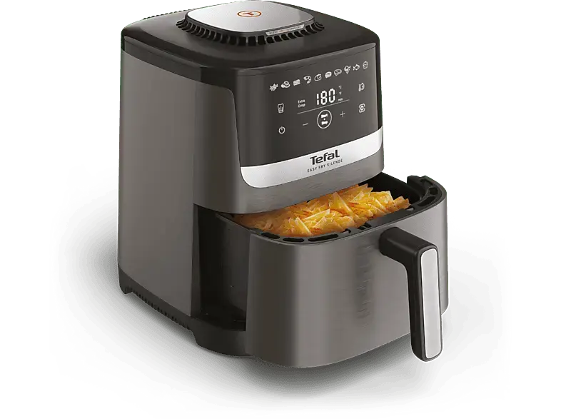 Tefal EY 551H Easy Fry Silence Essential Heißluftfritteuse (5 l, Coal Grey)