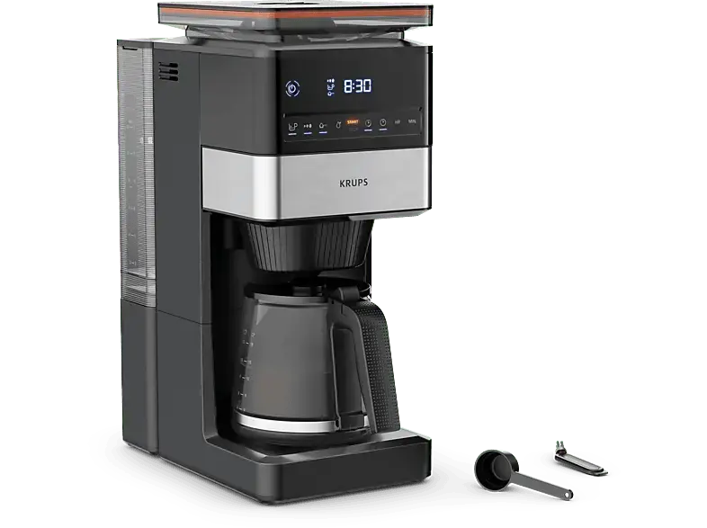 Krups KM8428 Grind Aroma XL Filterkaffeemaschine, mit Glaskanne Schwarz