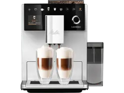 Melitta F 630-211 Latte Select Kaffeevollautomat (Silber, Stahlkegel Mahlwerk, 15 bar, Milchschlauch)