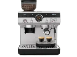 Krups XP 801T Precision, Manuelle Espressomaschine (Schwarz, Edelstahl-Mahlwerk, 1550 Watt, 15 bar)