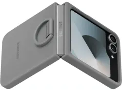 Samsung Silicone Case Backcover, für Samsung Galaxy Z Flip6, Gray; Schutzhülle