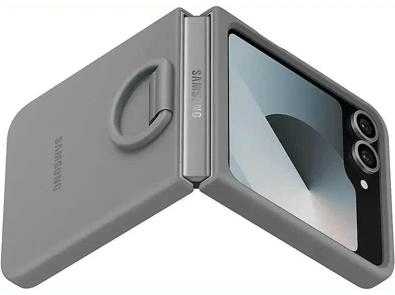 Samsung Silicone Case Backcover, für Samsung Galaxy Z Flip6, Gray; Schutzhülle