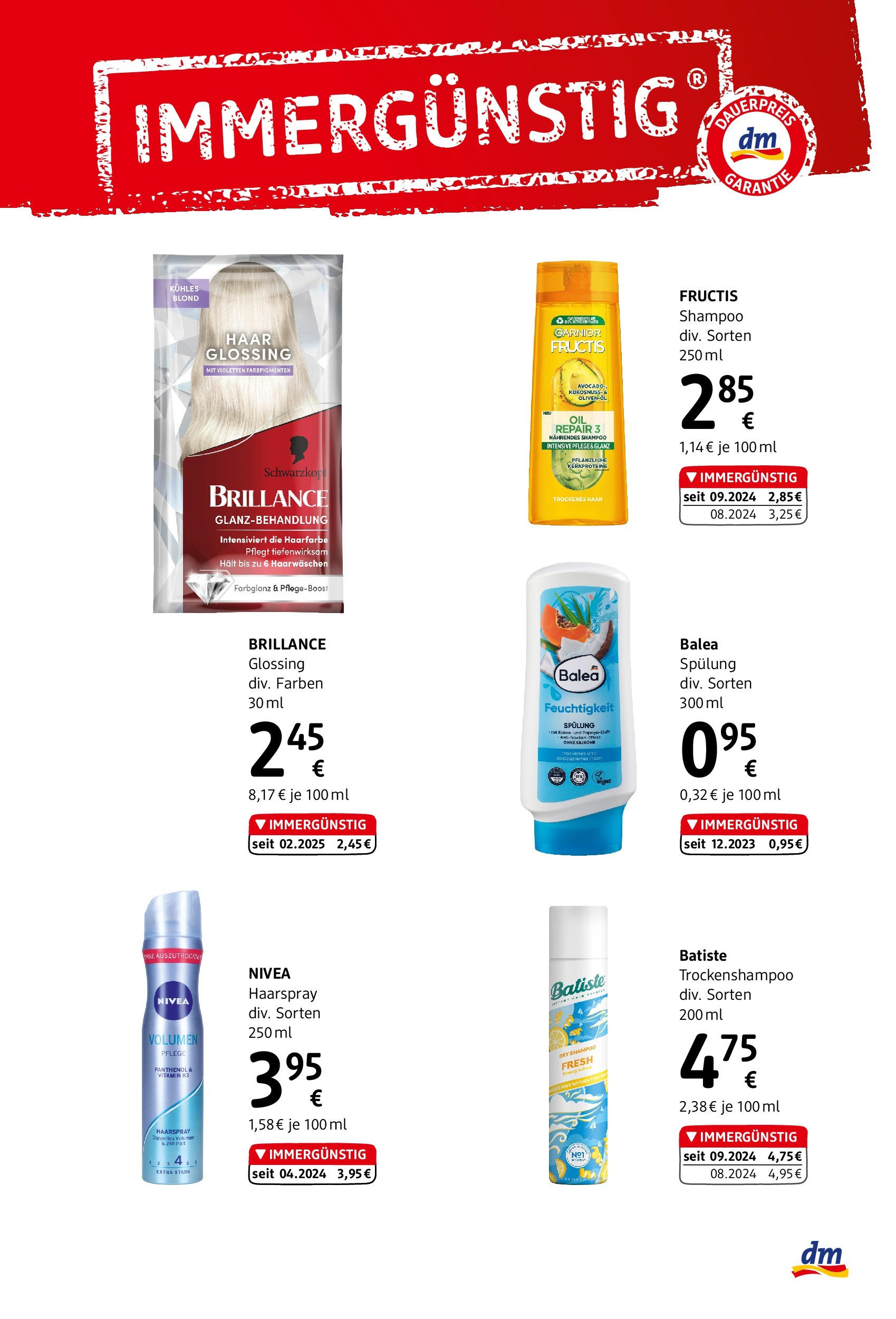 dm drogerie markt Flugblatt März 2025 von 27.03.2025 - Aktuelle Angebote | Seite: 4 | Produkte: Avocado, Spülung, Haarspray, Haarfarbe