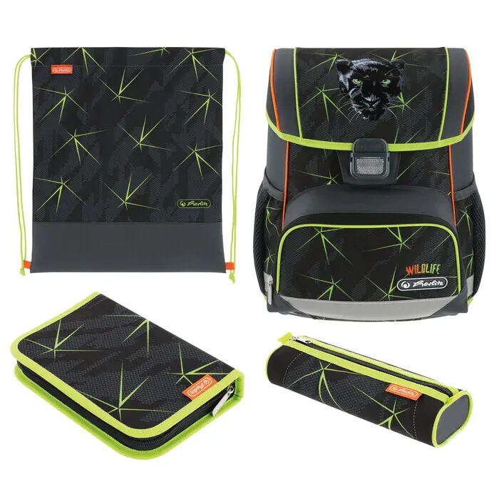 HERLITZ Schultaschen-Set Loop Plus Wild Life 4-teilig bunt