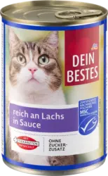 Dein Bestes Nassfutter Katze reich an Lachs in Sauce
