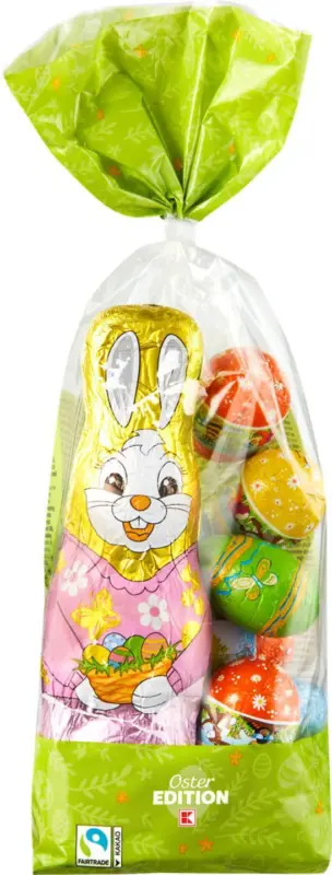 K-OSTERN Великденска торбичка с шоколадови фигурки