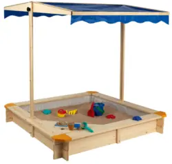 Kidland Дървен пясъчник с покрив