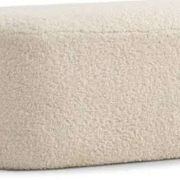 JYSK Taburet OREBO 84x45 alb-murdar plușat