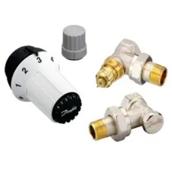 ТЕРМОГЛАВА В КОМПЛЕКТ С ЪГЛОВ И СЕКРЕТЕН ВЕНТИЛ DANFOSS