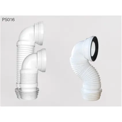 МАНШОН ЗА ТОАЛЕТНА ЧИНИЯ ГОФРИРАН, ЪГЛОВ AQUASTO ИНОКС АРМЕ 90⁰