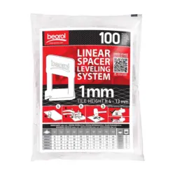 ФИКСАТОР ЗА НИВЕЛИРАНЕ НА ПЛОЧКИ BEOROL 1 ММ 100 БР