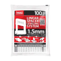 ФИКСАТОР ЗА НИВЕЛИРАНЕ НА ПЛОЧКИ BEOROL 1,5 ММ 100 БР