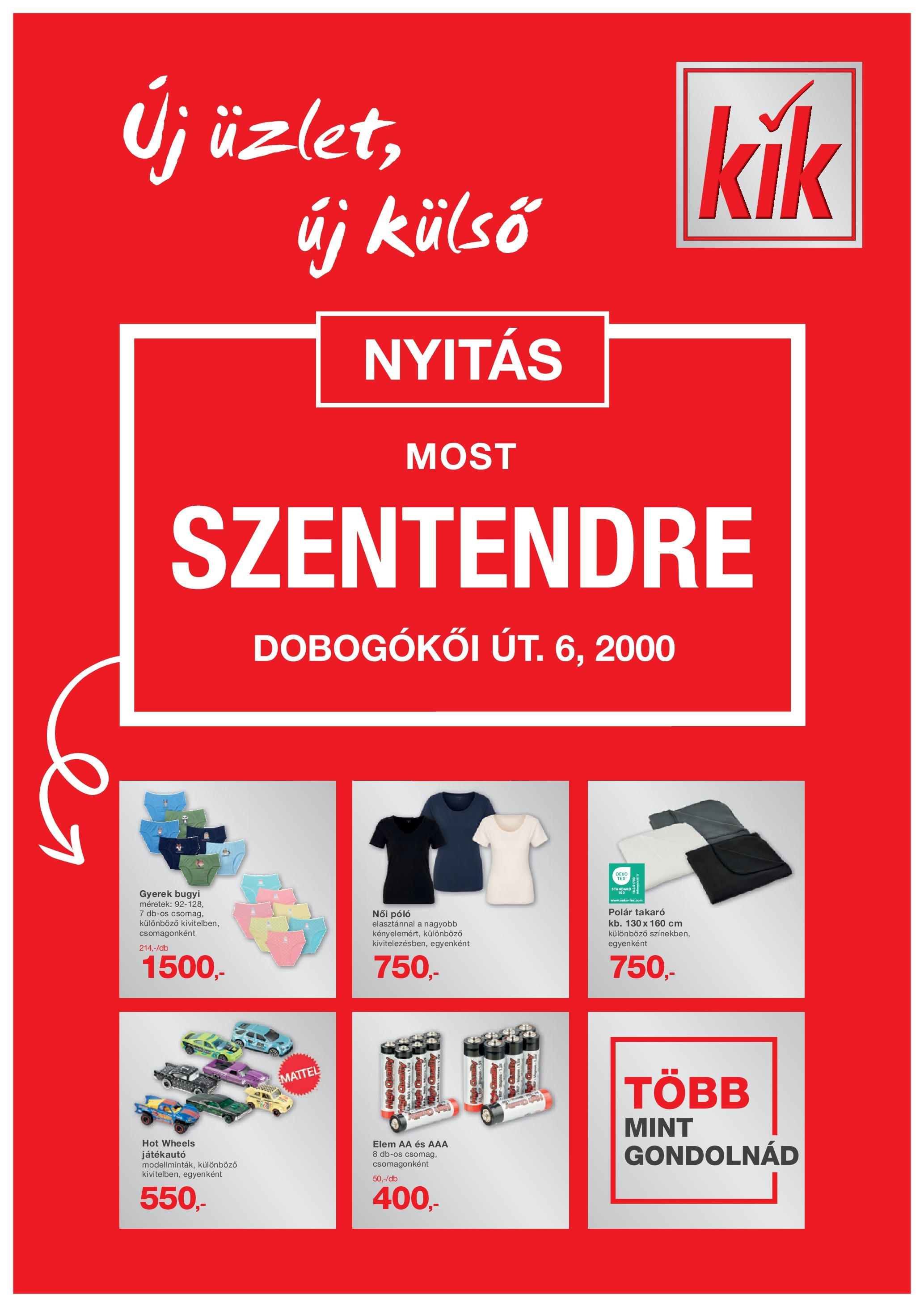 Kik - KiK újság érvényessége 2025.05.05-ig - 2025.04.30. -tól/töl > akció, lapozható szórólap 🛍️ | Oldal: 1 | Termékek: Takaró, Női póló, Bugyi