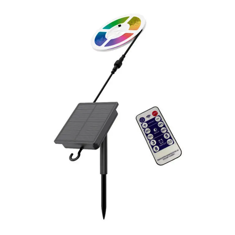 КОМПЛЕКТ СОЛАРНА LED ЛЕНТА 1.2W RGB 900LM 5M IP67 V-TAC