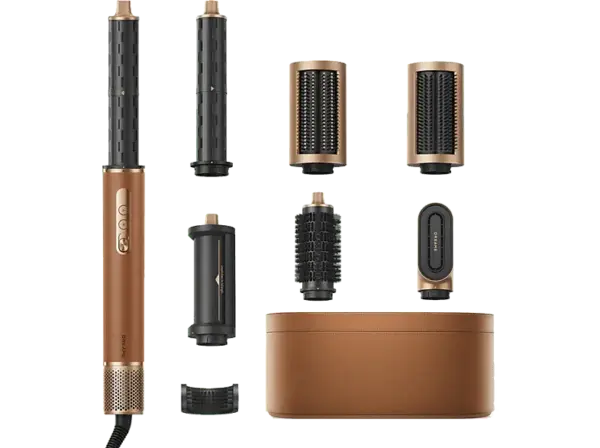 Dreame Airstyle pro 7-in-1-Haartrockner-Friseurwerkzeug-Set, Haarstyler Braun/Gold, 1350 Watt, 7 Aufsätze