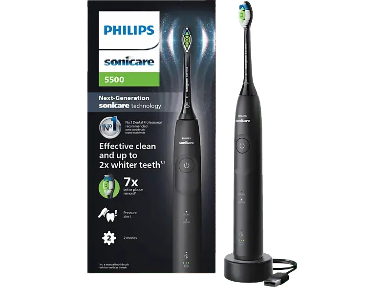 Philips HX7111/01 Sonicare 5500 Schallzahnbürste Schwarz
