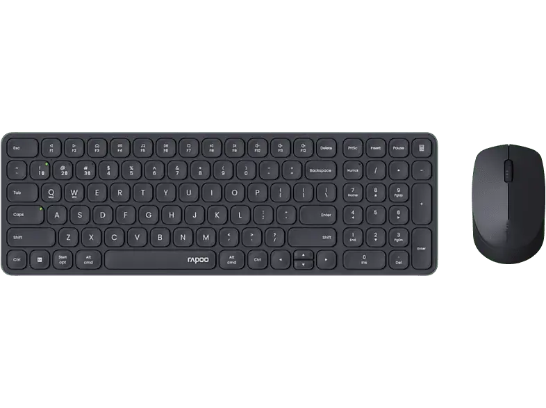RAPOO 9310M Maus und Tastatur Set, kabellos, Schwarz; Tastatur und Maus Set