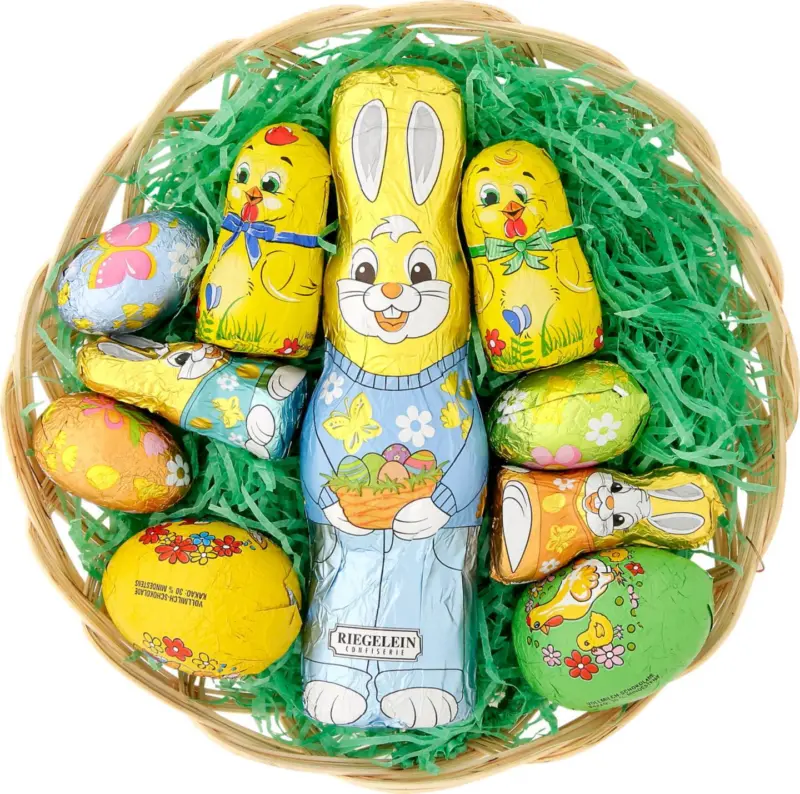Riegelein Великденска кошница с шоколадови фигурки