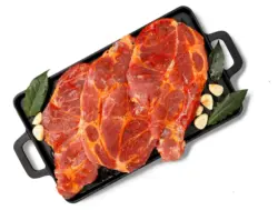 Свински врат без кост от свежата витрина