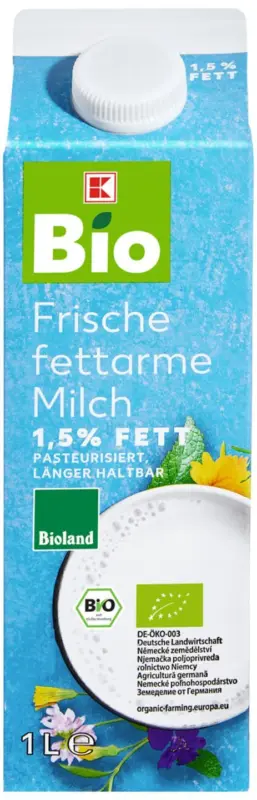 K-Bio Прясно мляко 1,5% масленост