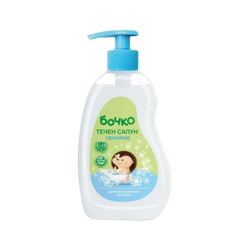 Бочко Течен сапун за бебе различни видове