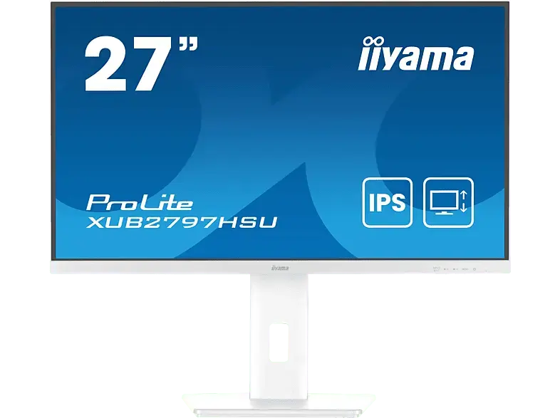 IIYAMA ProLite XUB2797HSU-W2 27 Zoll Monitor, Full-HD, 1 ms Reaktionszeit, 300 cd/m², 100 Hz, Weiß