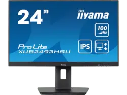 IIYAMA ProLite XUB2493HSU-B7 23,8 Zoll Monitor, Full-HD, 1 ms Reaktionszeit, 300 cd/m², 100 Hz, Schwarz