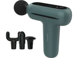 Medisana MG 200 Mini Massagepistole, mit 4 Ausätzen, Graugrüne Akzentfarbe