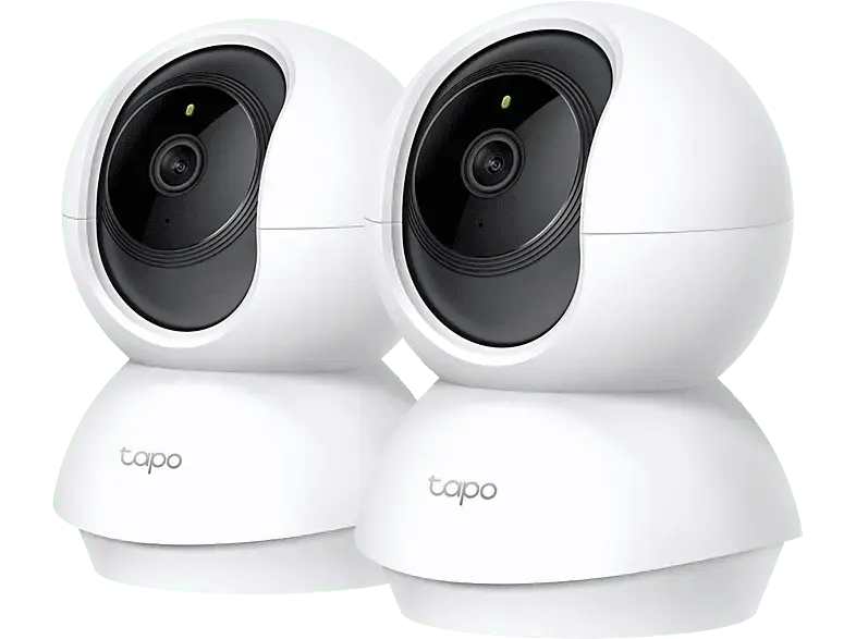TP-Link Tapo C200P2 Überwachungskamera (Anzahl Kameras: 2, für Innen, Nachtsichtfunktion, Netzbetrieb, Weiß)
