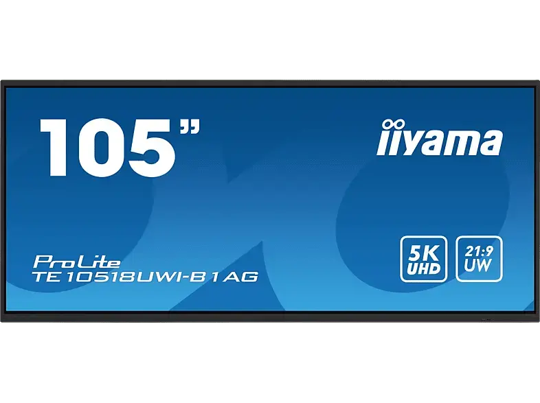 iiyama ProLite TE10518UWI-B1AG Interaktives 105 Zoll Ultra-wide Multi-Touch-Display mit 5K UHD-Auflösung und 21:9-Panoramablick; Digital Signage-Display