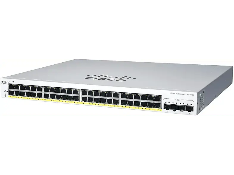 CISCO Business Switching CBS220 Smart 48-port Gigabit 4x1G SFP+ uplink