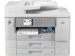 BROther MFC-J6957DW for Business, A3 Drucken/Scannen, A4 30 S./Min, Tinte, Duplex, 9.14cm Touchscreen, 850Blatt Papierzufuhr, Weiß; Multifunktionsdrucker