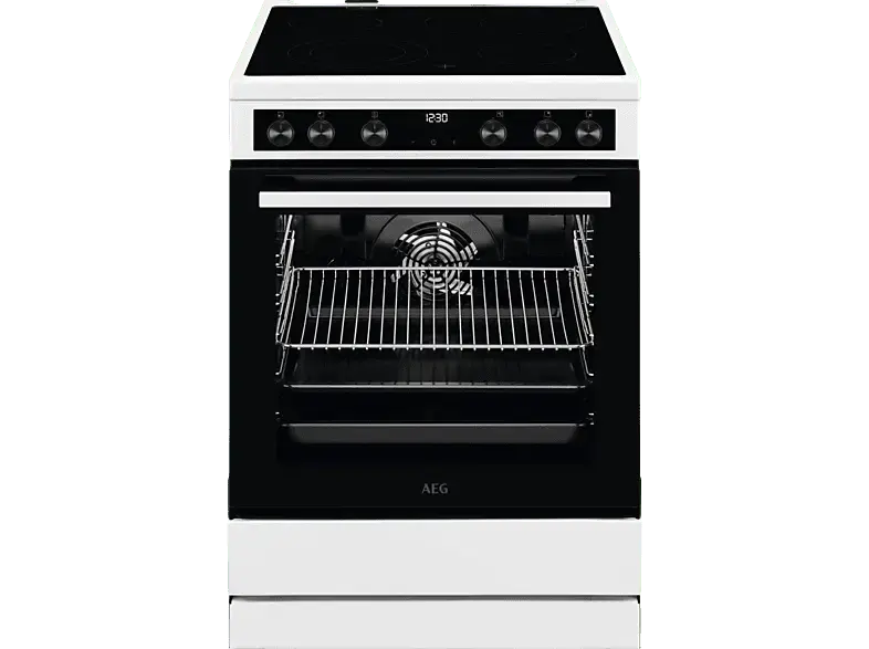 AEG CCB6446BBW Standherd mit Geschirrwagen (EEK: A, Strahlungsheizung, 73 l, Schwarz/Weiß)