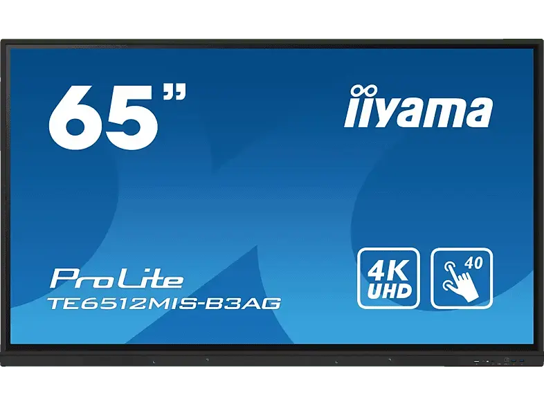 iiyama ProLite TE6512MIS-B3AG 65 Zoll LCD Touchscreen-Display mit 4K-Auflösung; Digital Signage-Display