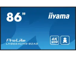 iiyama ProLite LH8664UHS-B2AG 85.6 Zoll professionelles Quer- und Hochformat Digital-Signage-Display mit erweiterten Steuerungs- Konnektivitätsoptionen; Digital Signage-Display
