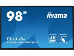 iiyama ProLite TE9812MIS-B3AG Interaktives 97.5 Zoll LCD Touchscreen-Display mit 4K-Aufl&ouml;sung, integrierter Whiteboard-Software und Benutzerprofilen; Digital Signage-Display