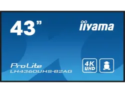 iiyama ProLite LH4360UHS-B2AG 42.5 Zoll professionelles Quer- und Hochformat-Digital-Signage-Display mit erweiterten Steuerungs- Konnektivitätsoptionen; Digital Signage-Display