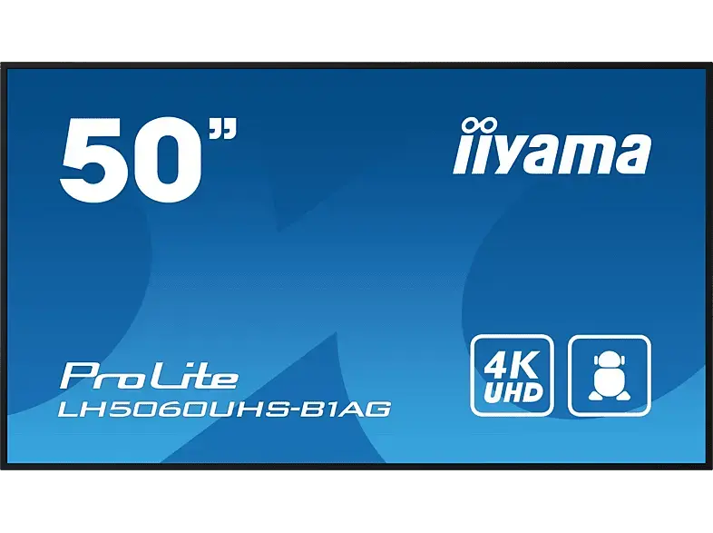 iiyama ProLite LH5060UHS-B1AG 50 Zoll professionelles Quer- und Hochformat Digital-Signage-Display mit erweiterten Steuerungs- Konnektivitätsoptionen; Digital Signage-Display