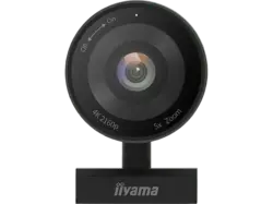 iiyama UC-CAM10pro-1 Webcam mit 4K-Auflösung, eingebauten Mikrofonen, 5-fachem Digitalzoom, 120° Sichtfeld (FoV) und Auto-Tracking, Schwarz