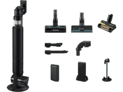 Samsung VS90F40DEK/GE bespoke Jet A.I. Ultra Staubsauger (0,5 l, Akkulaufzeit: bis zu 100 min (großer Akku) / 60 (kleinerer Akku), Satin Black)