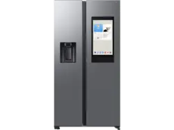 Samsung RS90F67BETEF Side by Side, Kühl- und Gefrierkombination (614 l, E, 1780 mm hoch, No Frost (verminderte Eisbildung), Edelstahl Look, Family Hubᵀᴹ, AI Voice Control, Auto Open Door)